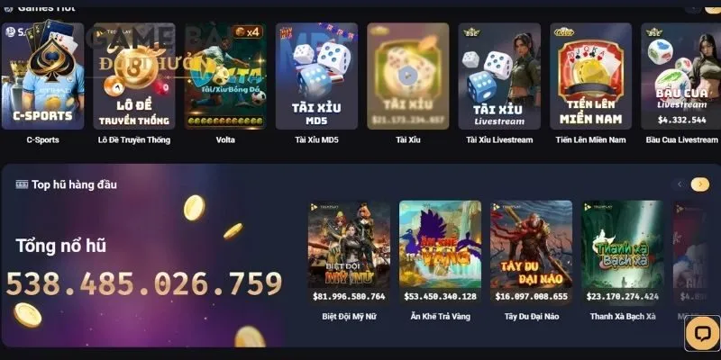 Top 4 sảnh game xanh chín